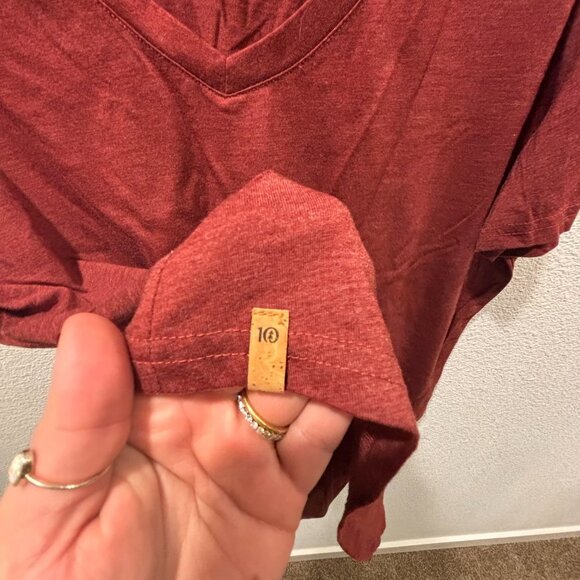 Rust/Red Orange TreeBlend V-Neck T-Shirt - Size XL - Picture 4 of 7